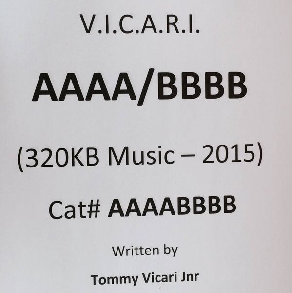 Tommy Vicari Jnr – A A A A / B B B B