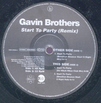 Gavin Brothers – Start To Party (Remix) [VINYL]