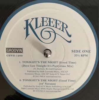 Kleeer – Tonight’s The Night (Good Time) /  Open Your Mind [VINYL]